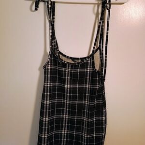 SHEIN Monochrome Checkered Mini Dress